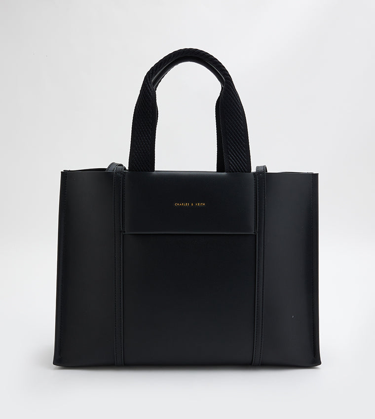 Charles & Keith SHALIA Logo Detail Tote Bag