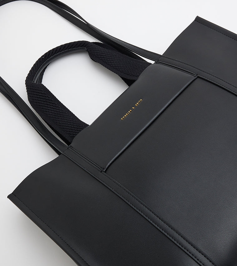 Charles & Keith SHALIA Logo Detail Tote Bag