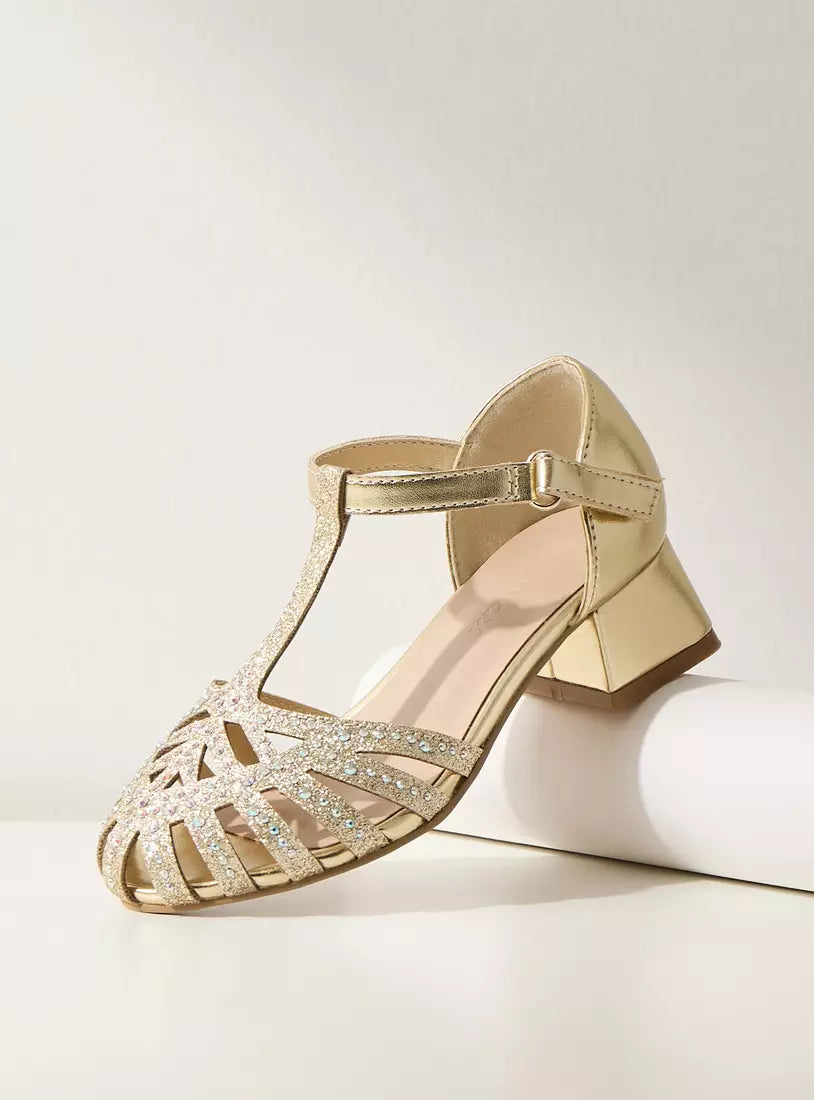 Max Embellished Block Heel Sandals