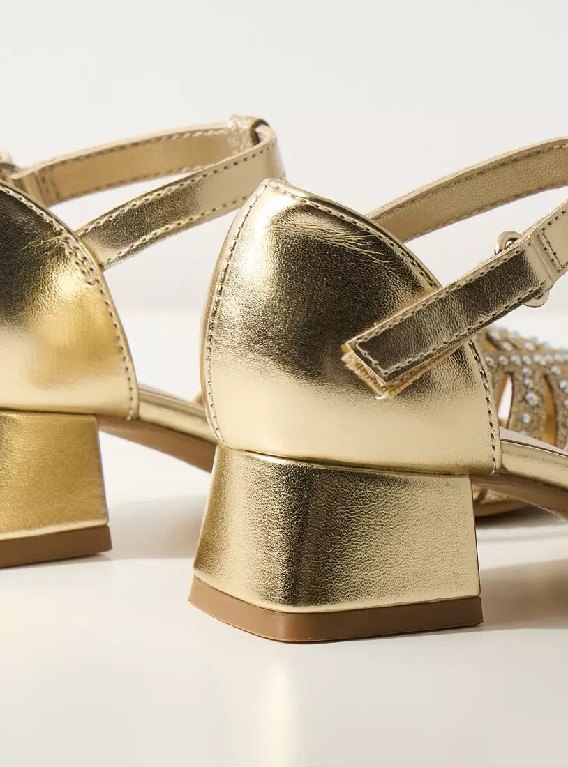 Max Embellished Block Heel Sandals