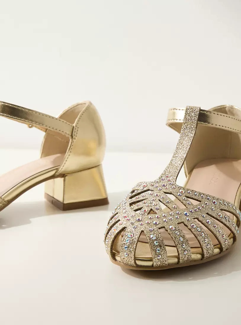 Max Embellished Block Heel Sandals
