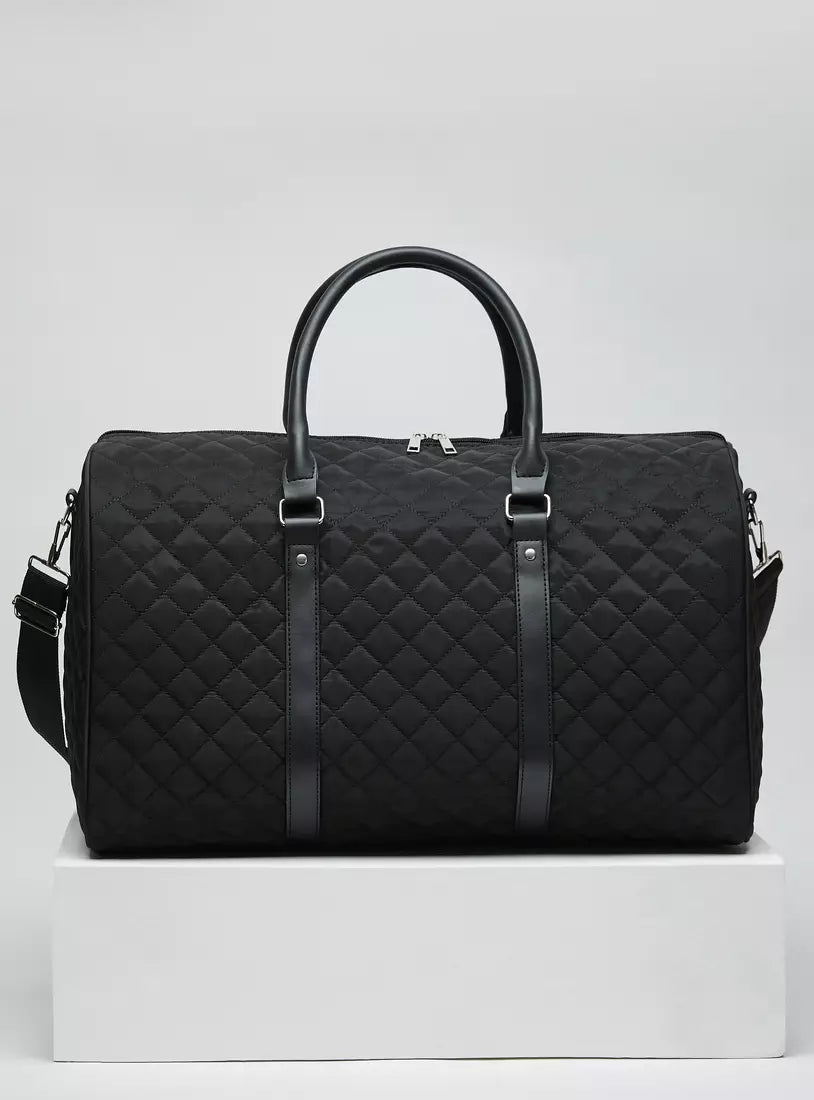 Max Quilted Duffel Bag with Double Handles and Zip Closure