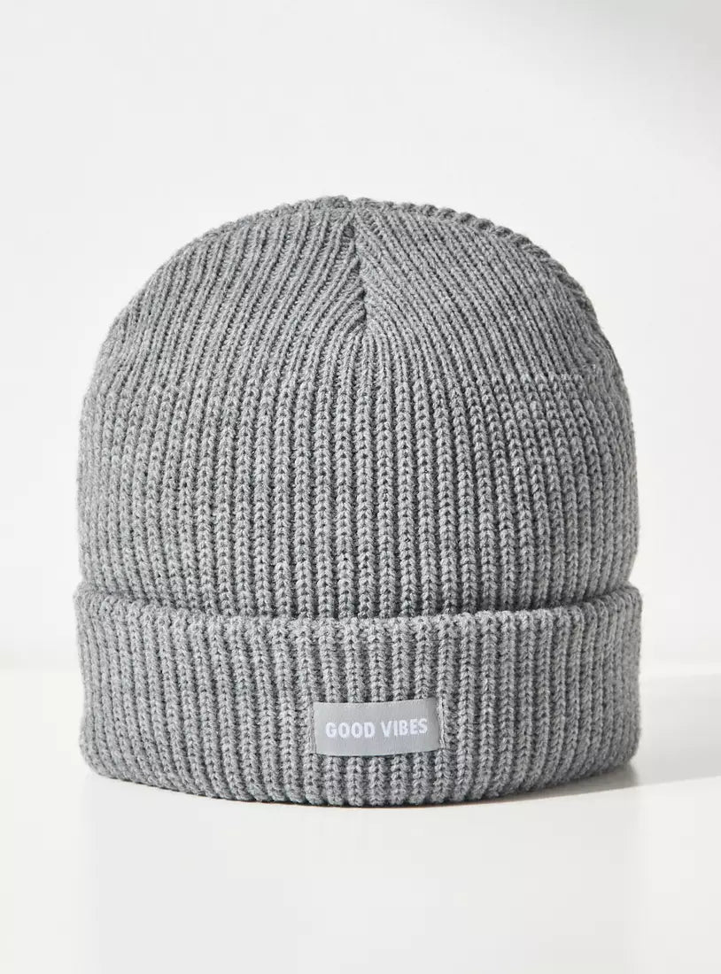 Max Plain Beanie Cap with Applique
