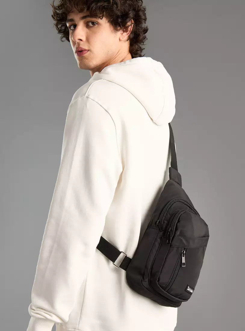 Max Applique Detail Sling Backpack with Adjustable Strap