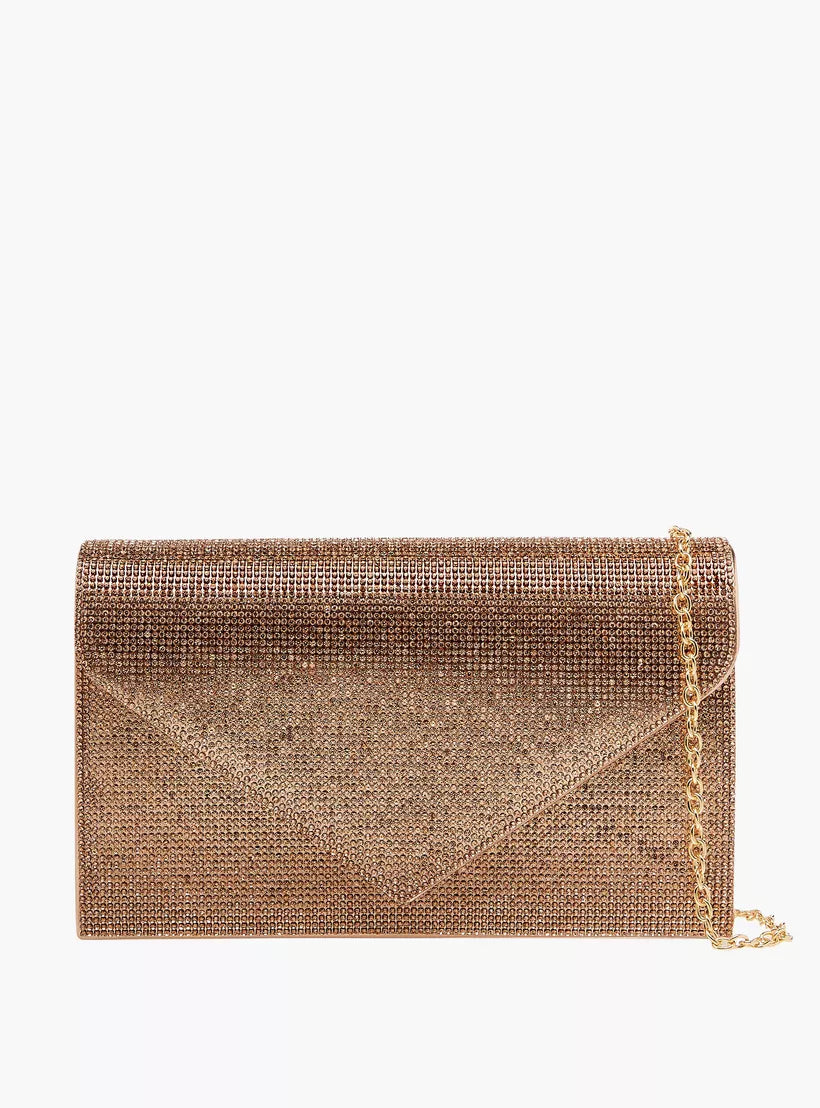 Flora Bella Sasha Studded Clutch with Chain Strap