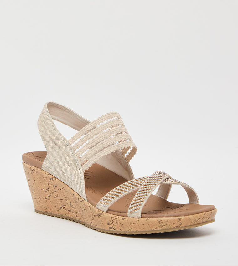 Skechers BEVERLEE - FANCY SIPS Wedge Sandals
