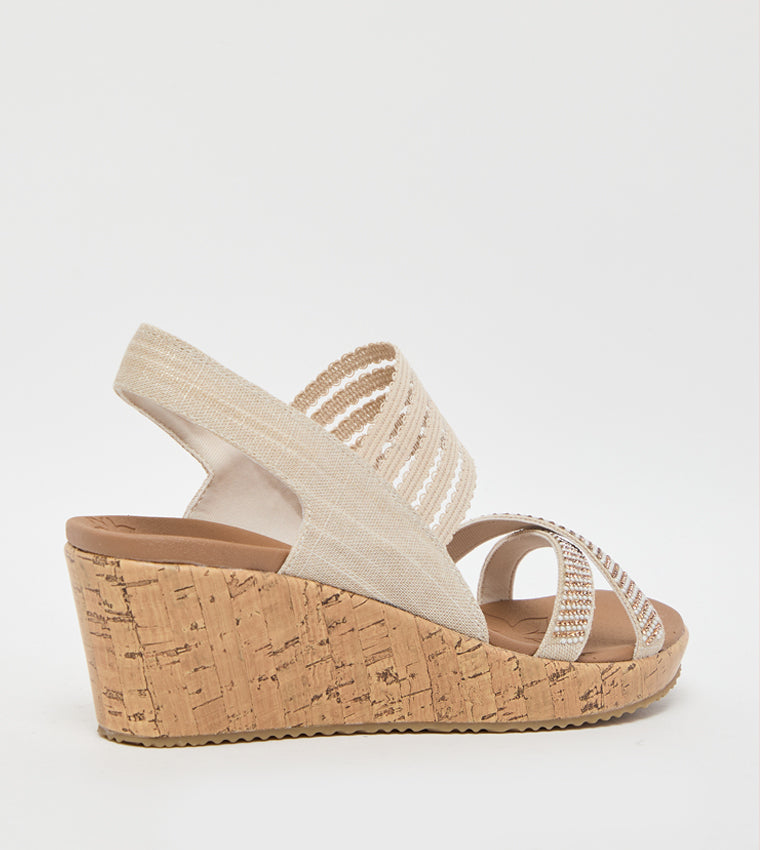 Skechers BEVERLEE - FANCY SIPS Wedge Sandals