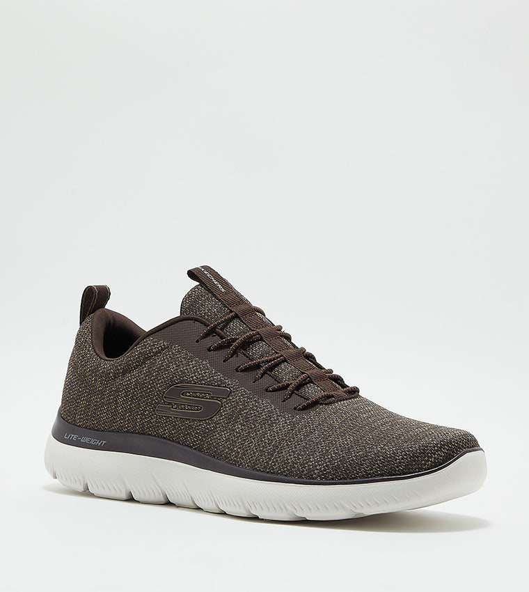 Skechers SUMMITS Logo Detail Lace-Up Running Shoes