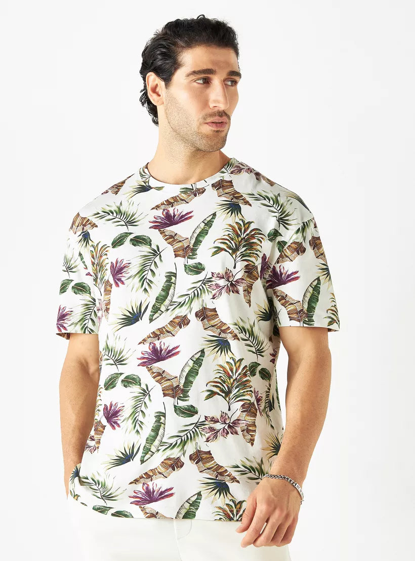 Splash Iconic Tropical Print T-shirt
