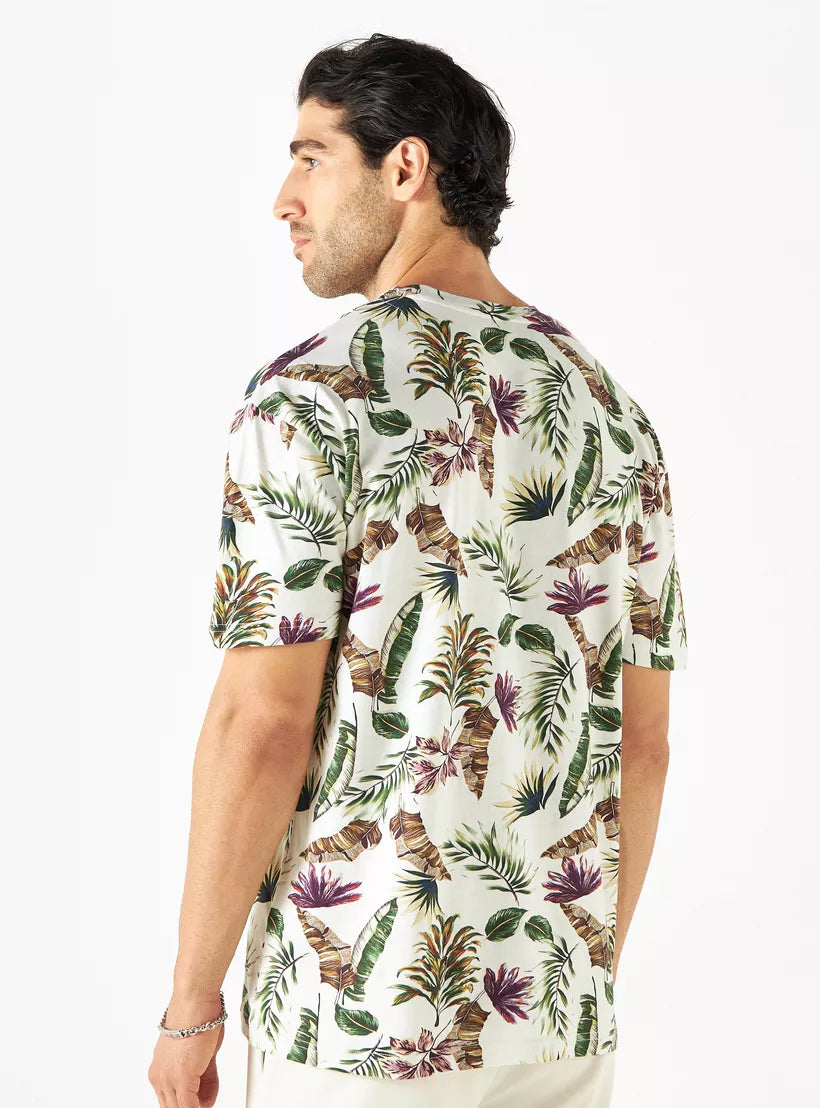 Splash Iconic Tropical Print T-shirt