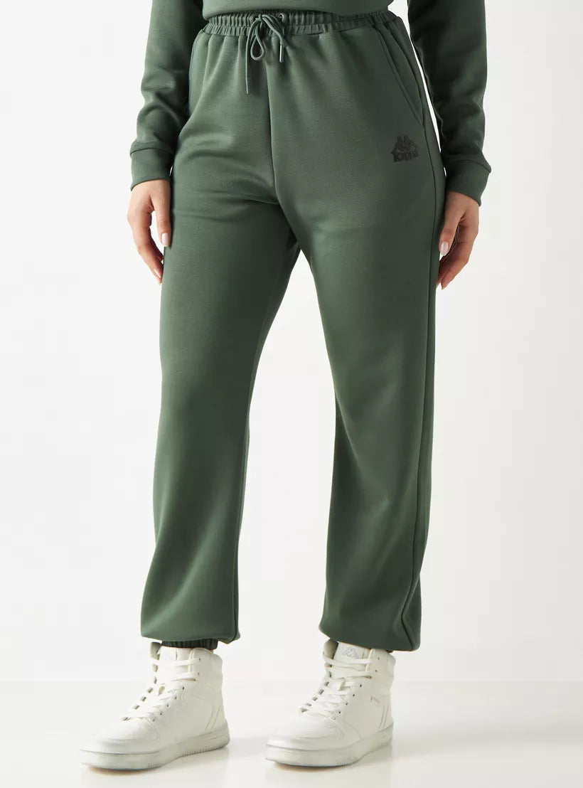 Kappa Logo Detail Joggers with Drawstring Closure and Pockets