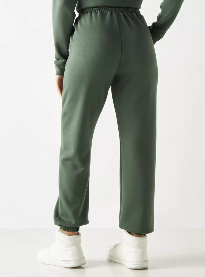 Kappa Logo Detail Joggers with Drawstring Closure and Pockets