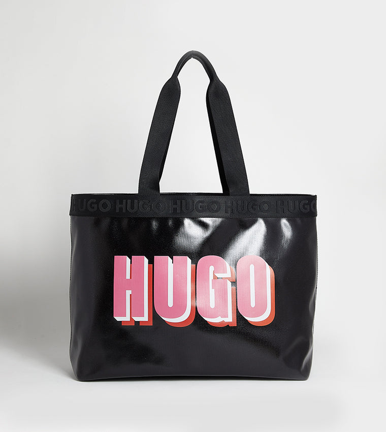 Hugo Logo Printed Tote Bag
