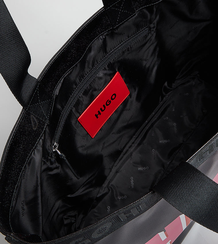 Hugo Logo Printed Tote Bag