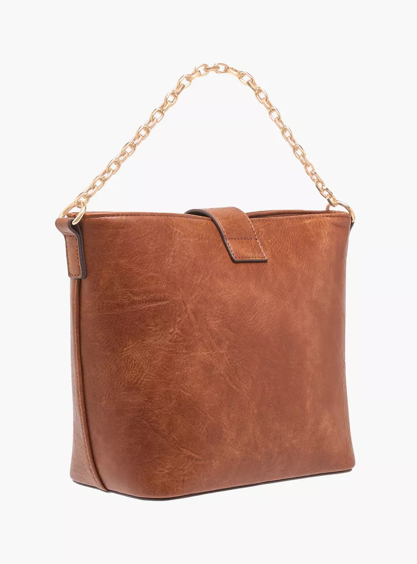 Flora Bella Textured Shoulder Bag with Detachable Strap
