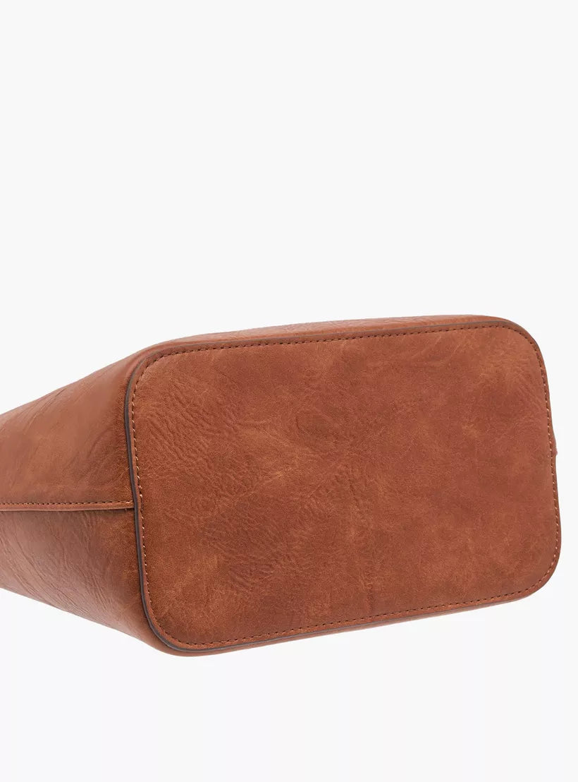 Flora Bella Textured Shoulder Bag with Detachable Strap