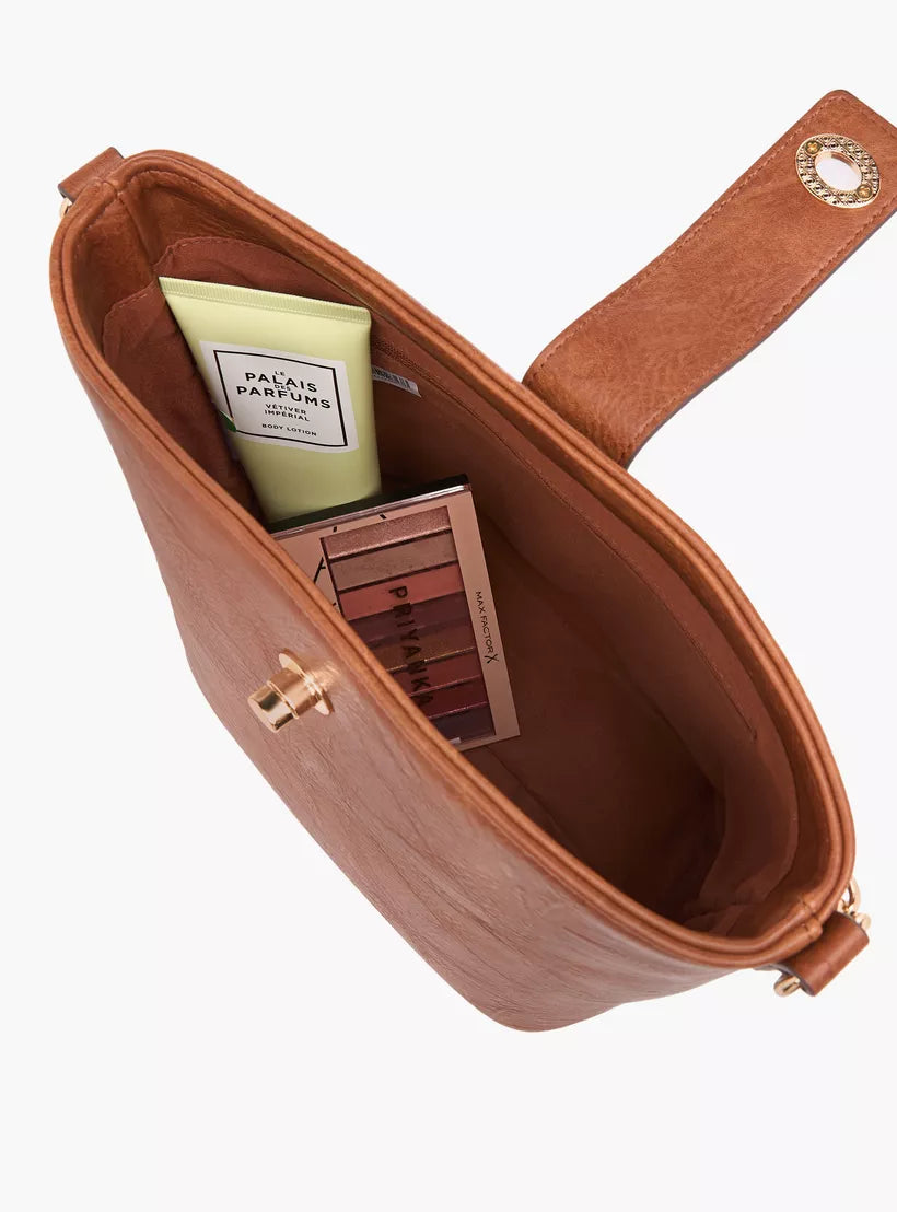Flora Bella Textured Shoulder Bag with Detachable Strap