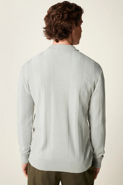 Next Knitted Long Sleeve Polo Shirt