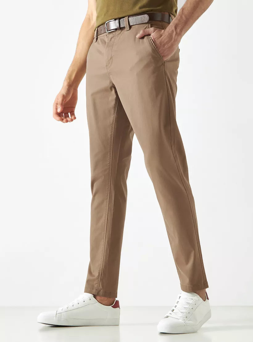 Splash Slim Fit Belted Chino Pants