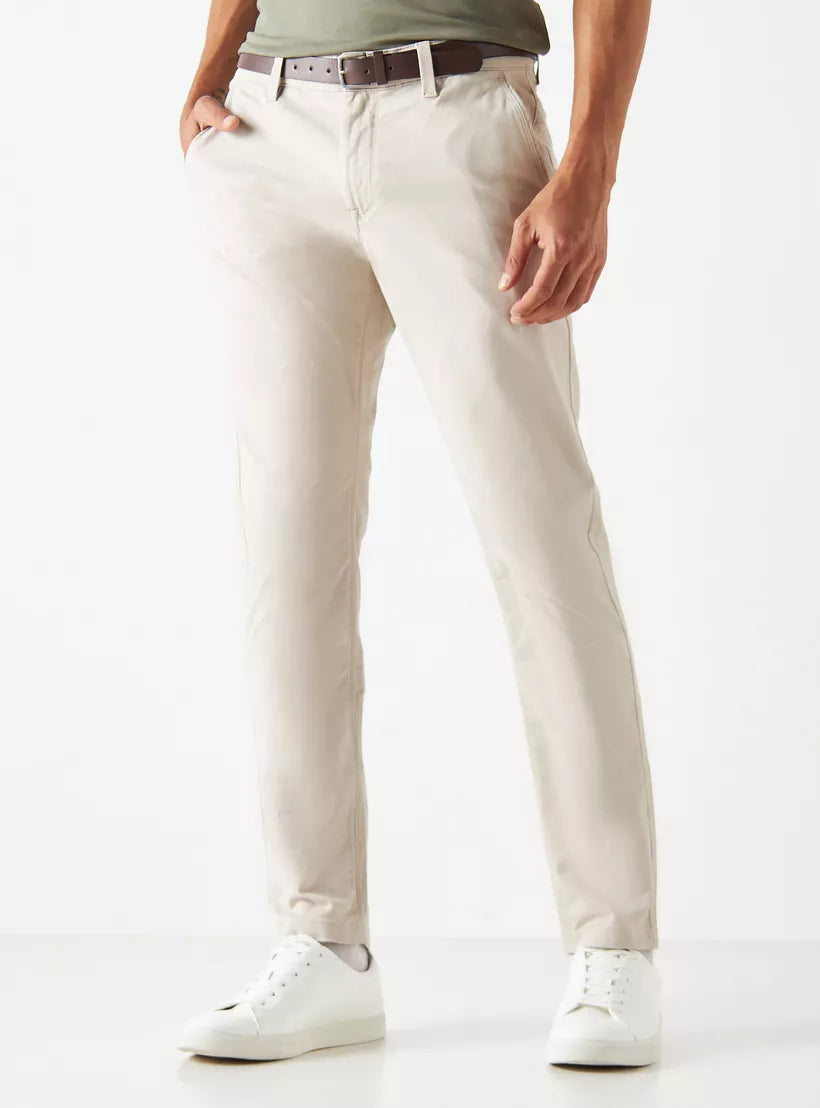 Splash Slim Fit Belted Chino Pants