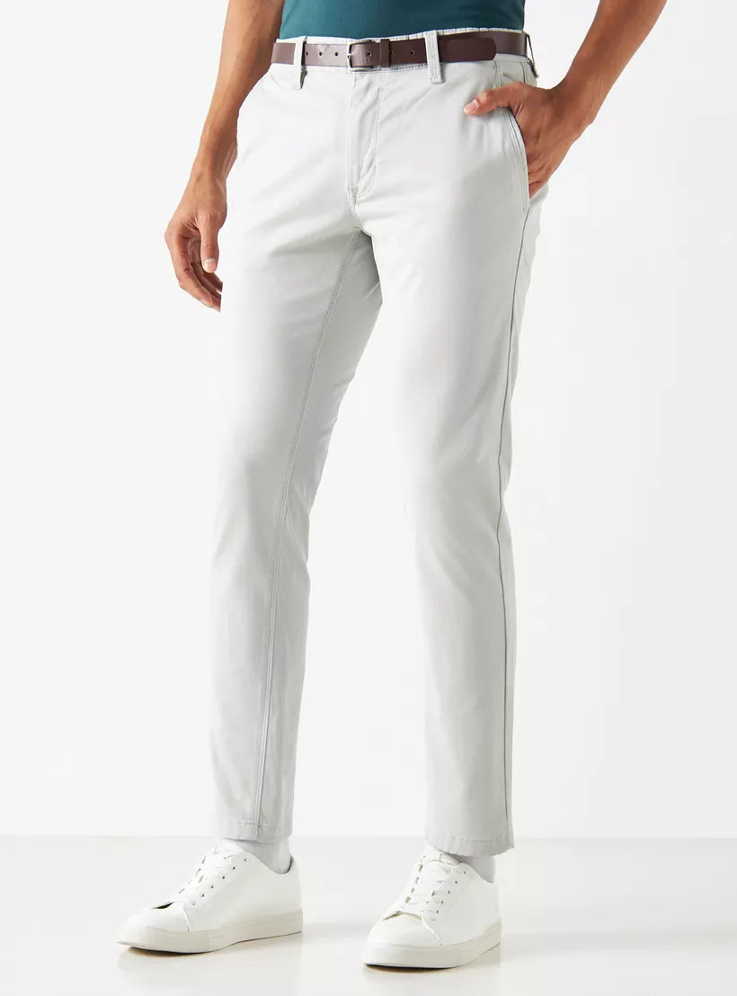 Splash Slim Fit Belted Chino Pants