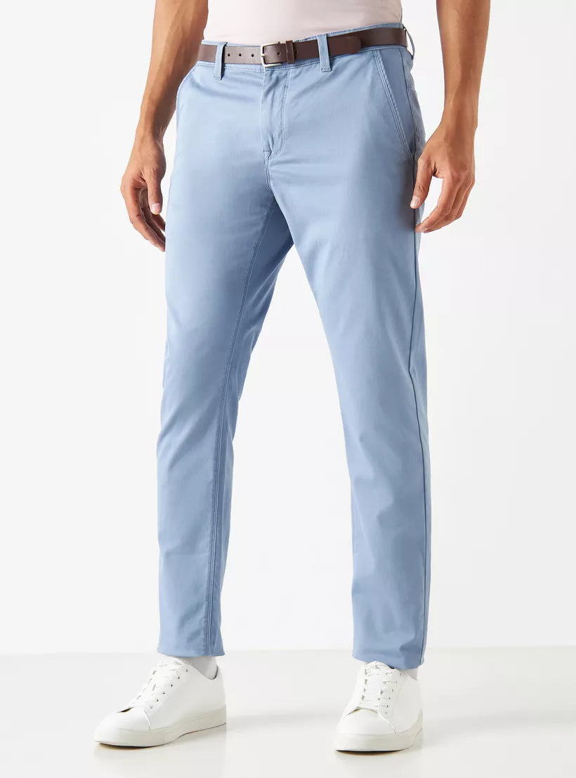 Splash Slim Fit Belted Chino Pants