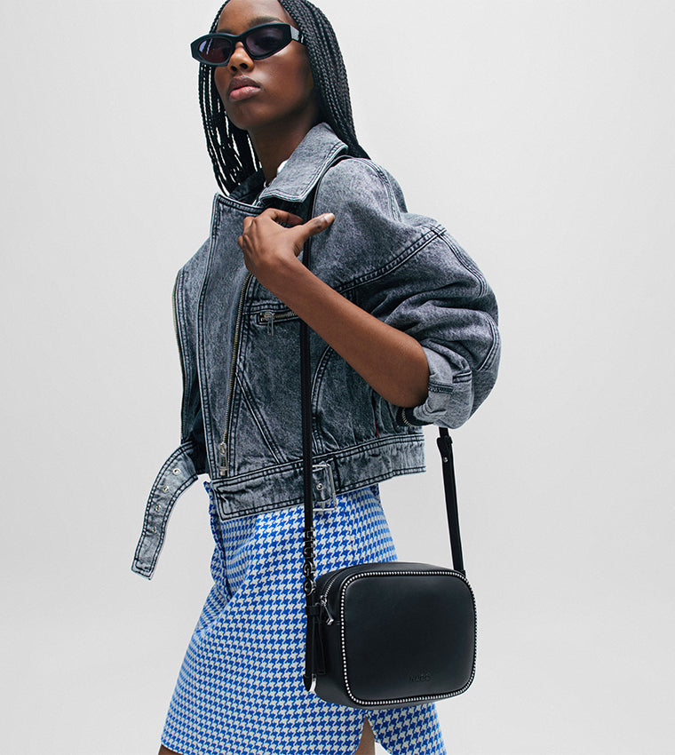 Hugo Beaded Trim Crossbody Bag
