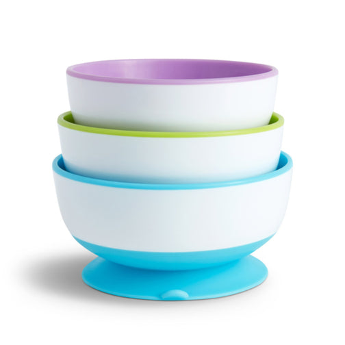 Munchkin Stay Put™ Suction Bowls, Pack of 3