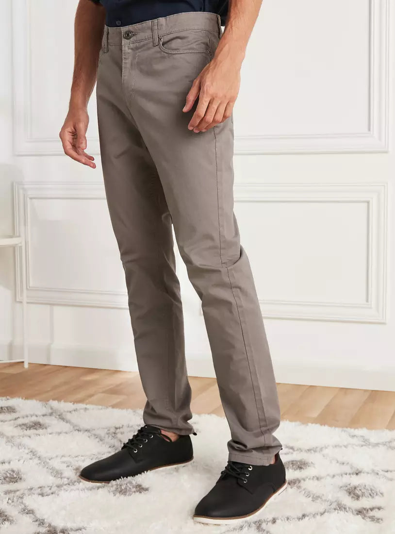 Max Full Length Jeans with Button Closure and Pockets