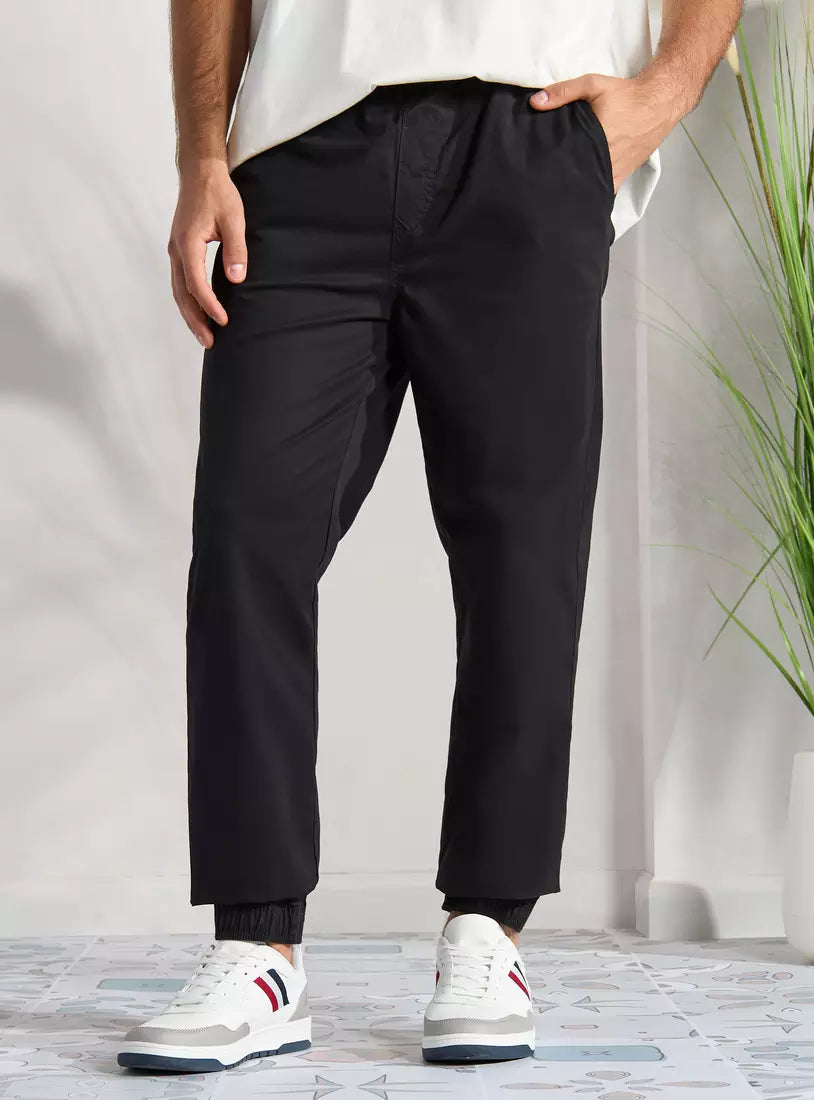 Max Plain Jog Pants with Pocket Detail and Drawstring Closure