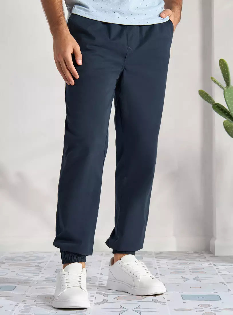 Max Plain Jog Pants with Pocket Detail and Drawstring Closure