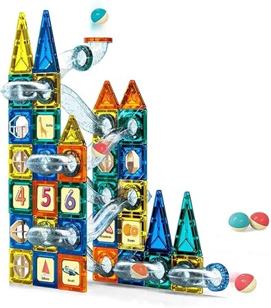 JOYTECHS Magnetic Tiles Marble Run
