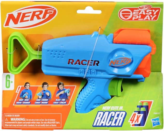 Nerf Elite Junior Racer Easy Play Dart Blaster