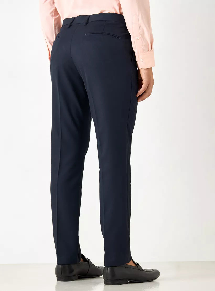 Splash Textured Slim Fit Trousers