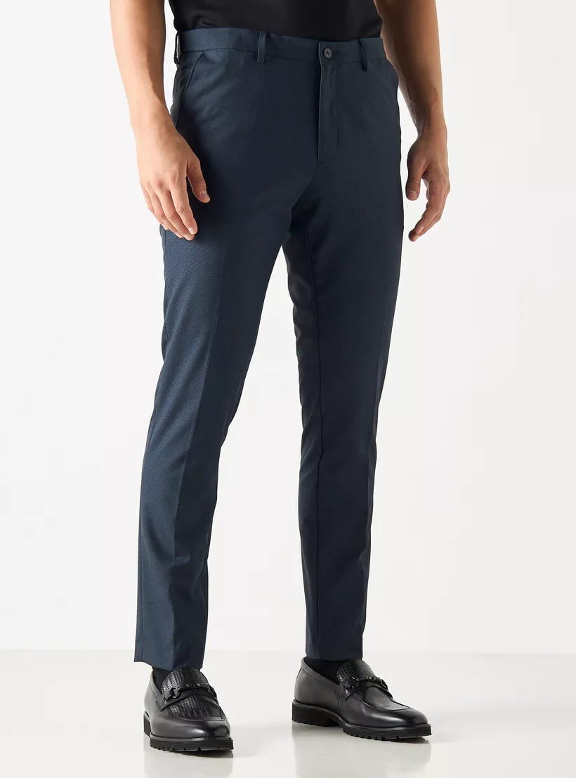 Splash Slim Fit Textured Trousers