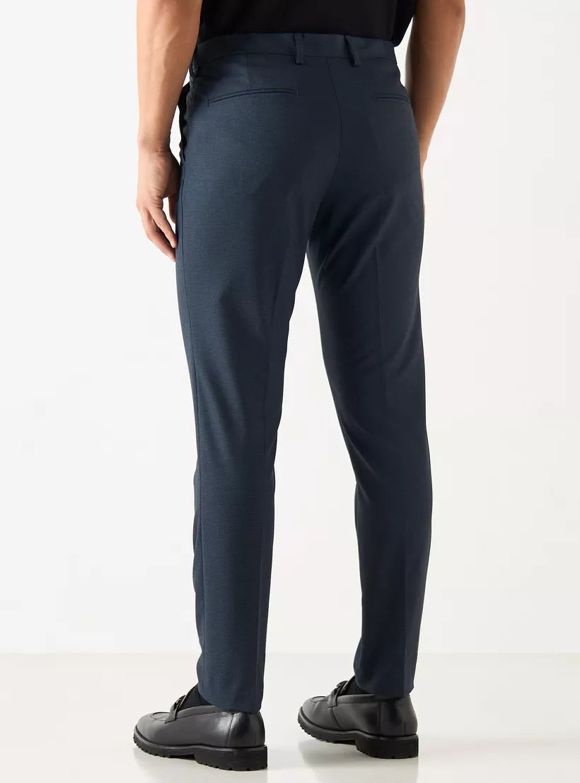 Splash Slim Fit Textured Trousers