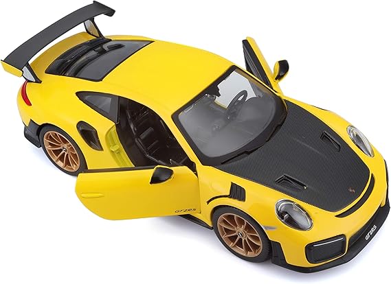 Maisto Porsche 911 GT2 RS Yellow with Carbon Hood 1/24