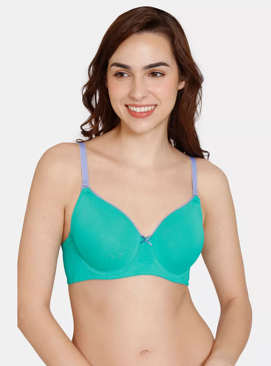 Zivame Wired Padded T-shirt Bra with Adjustable Straps