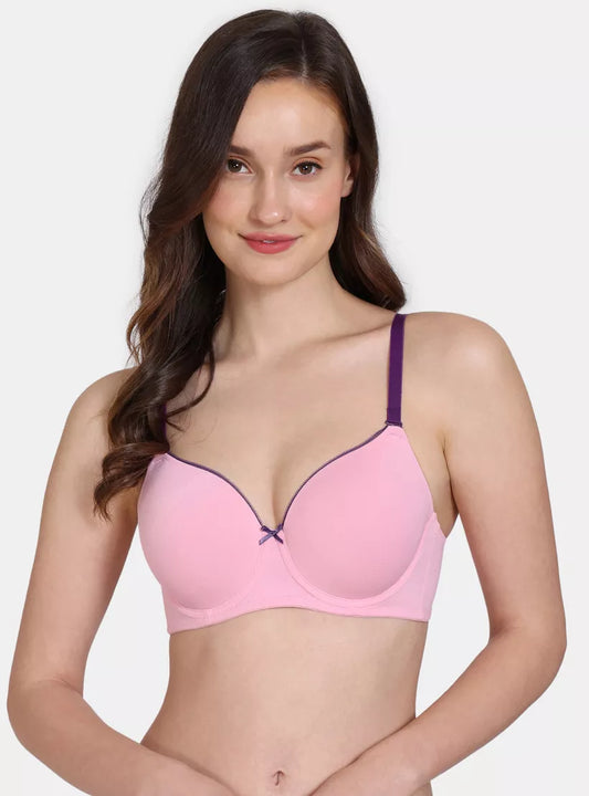Zivame Wired Padded T-shirt Bra with Adjustable Straps
