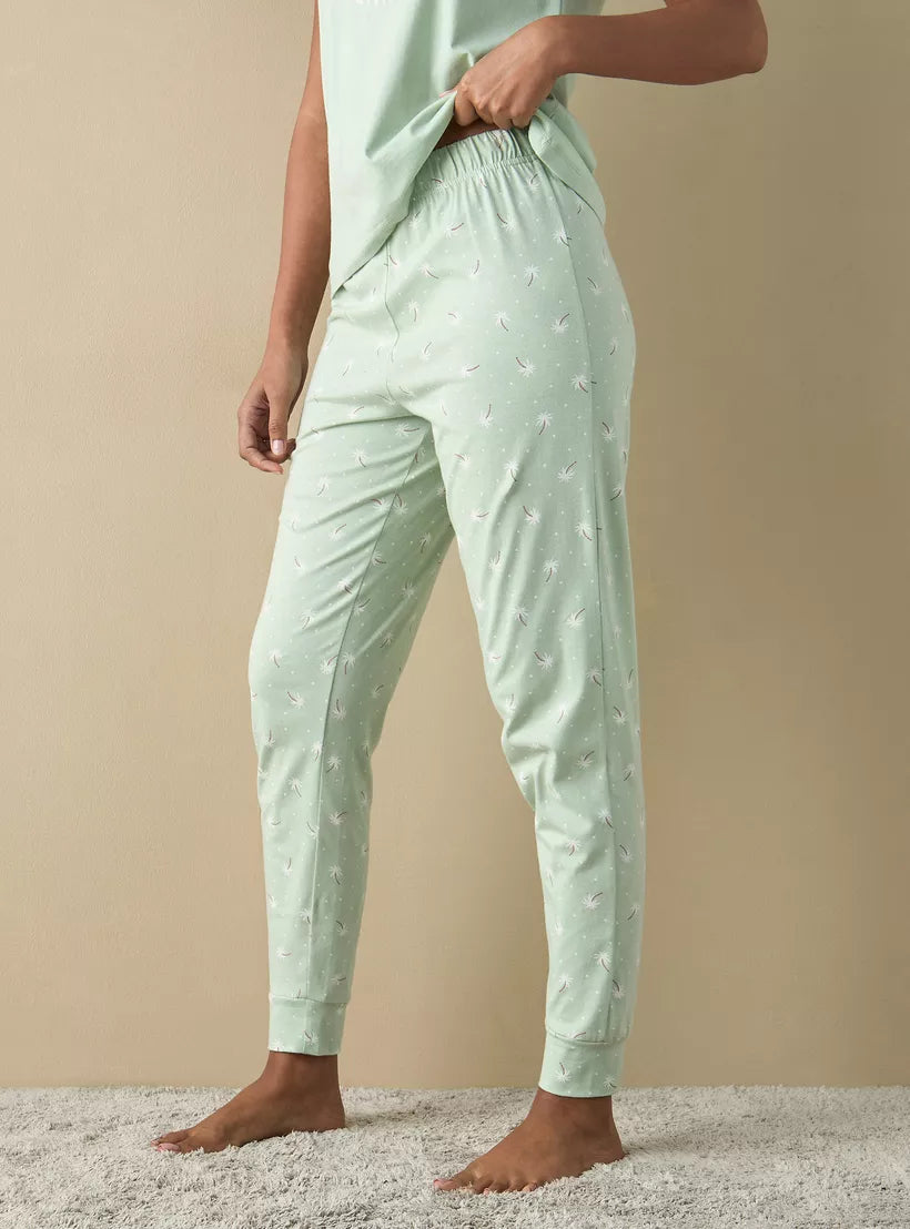 Splash All-Over Printed T-shirt and Pyjama Set