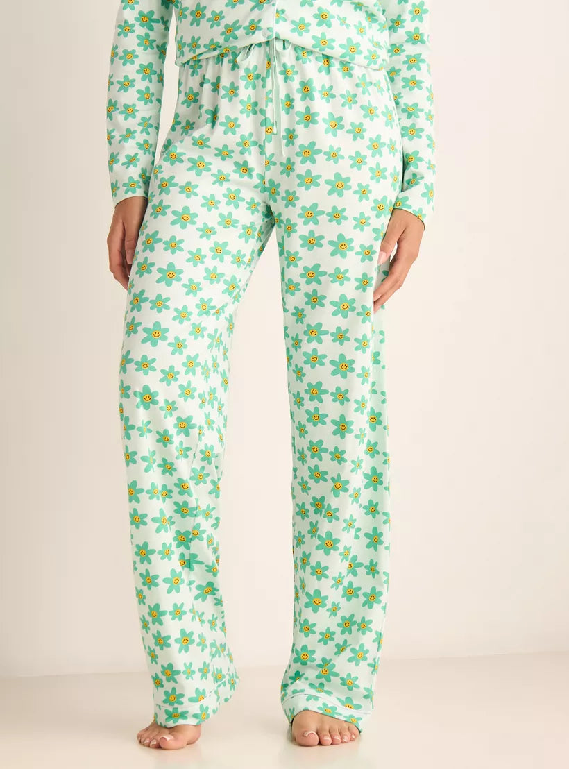 Splash Floral Print Shirt and Pyjama Set