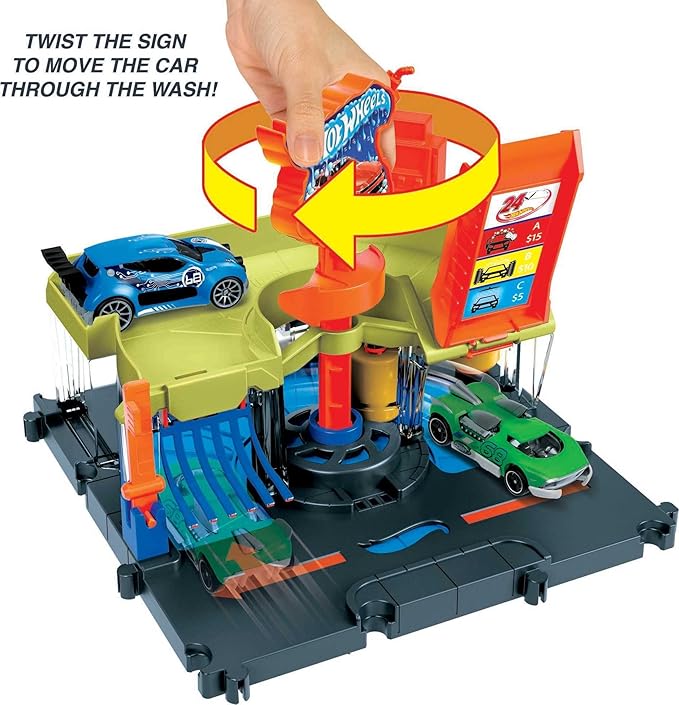 Hot Wheels City Downtown Express Car Wash Playset