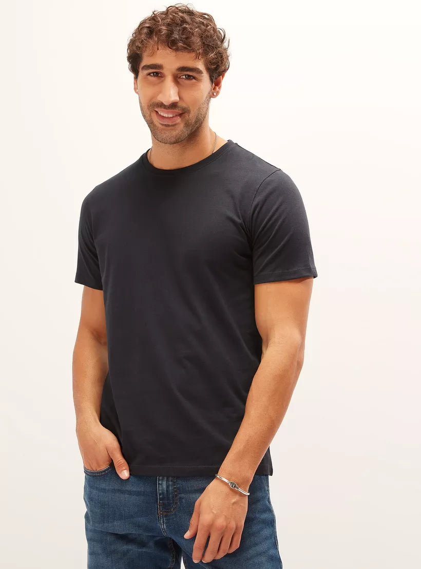 Splash Solid Regular Fit T-shirt