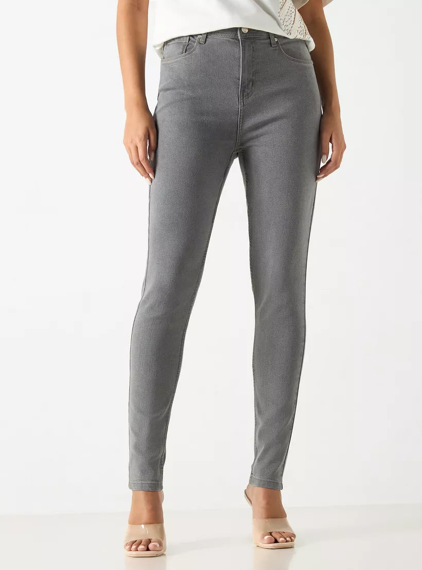 Splash Skinny Fit Jeans with Pockets