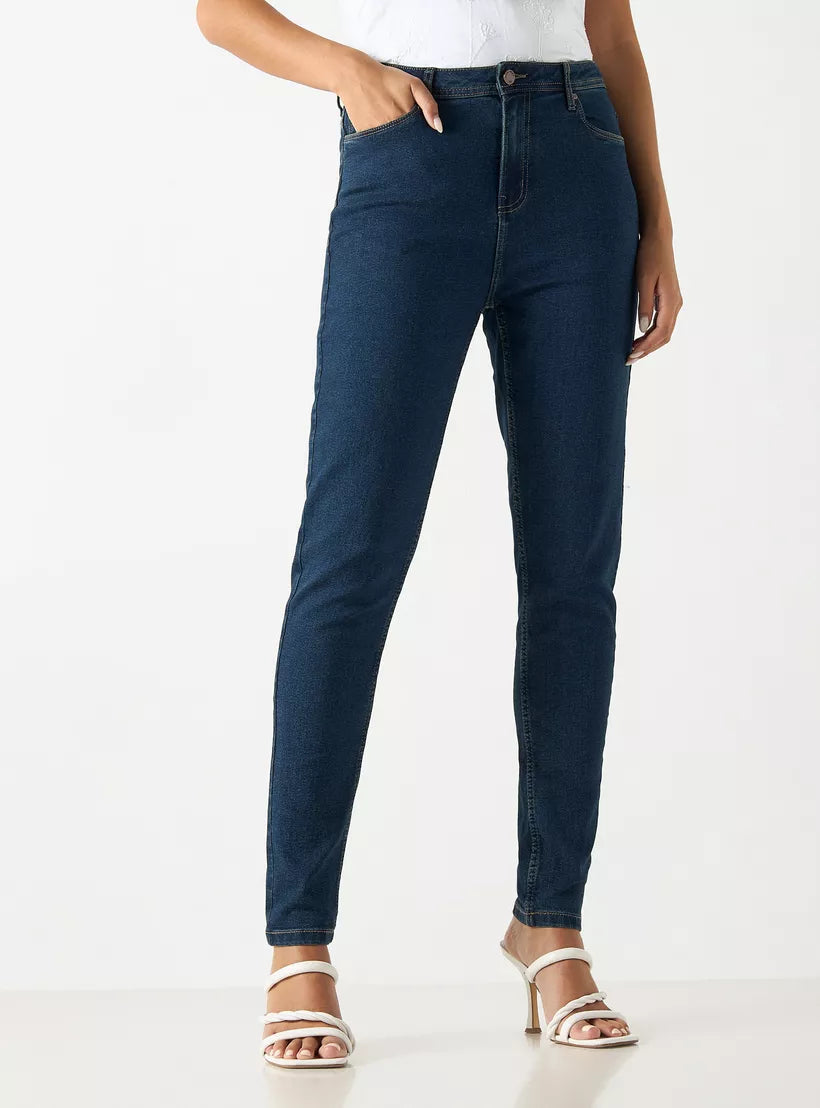 Splash Skinny Fit Jeans with Pockets