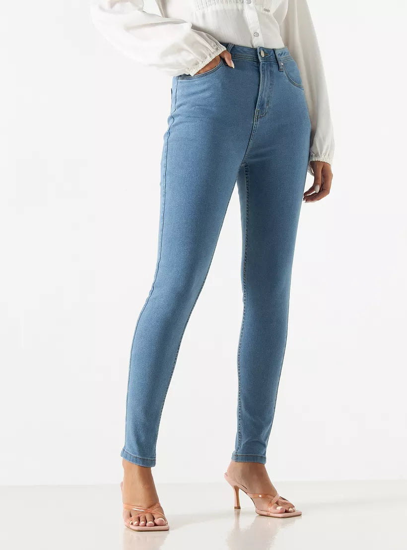 Splash Skinny Fit Jeans with Pockets