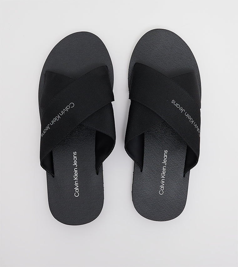 Calvin Klein Logo Detail Open Toe Casual Sandals