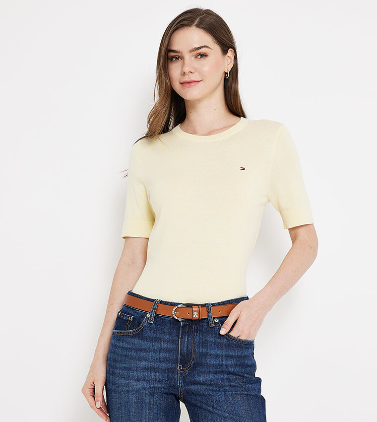 Tommy Hilfiger Buckle Closure Leather Belt (Ladies)