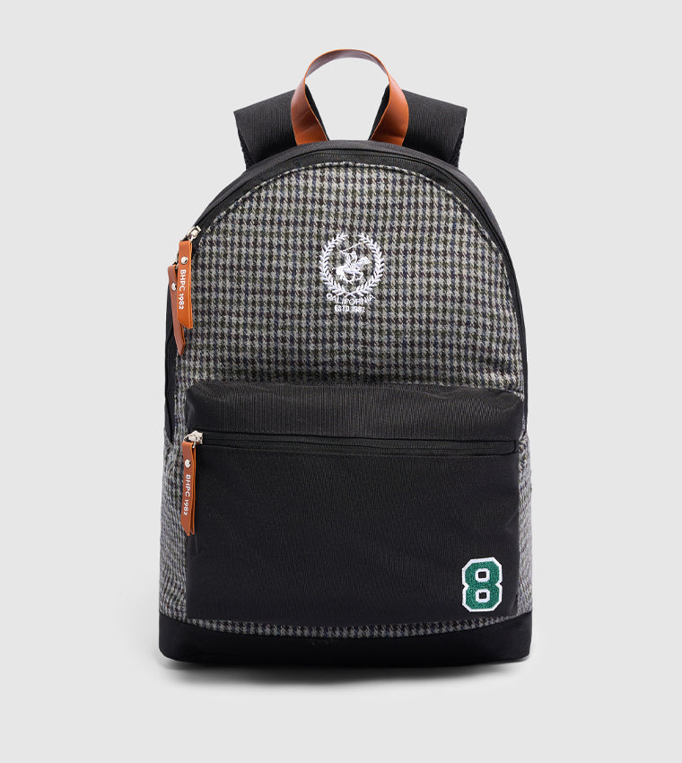Beverly Hills Polo Club Houndstooth Patterned Backpack