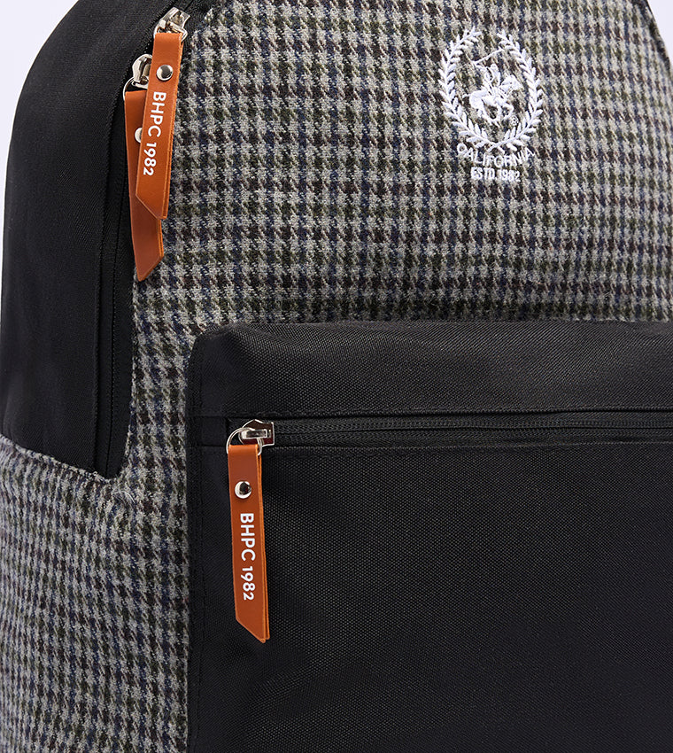 Beverly Hills Polo Club Houndstooth Patterned Backpack